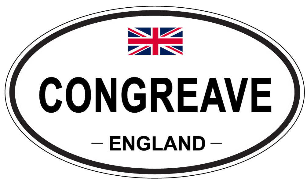 CONGREAVE, ENGLAND - Oval Sticker