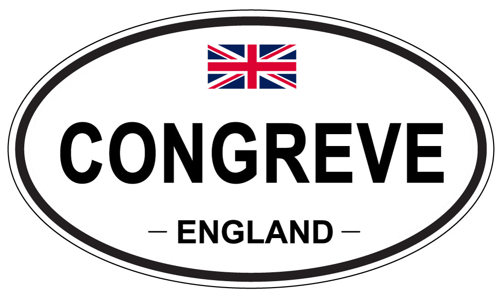 CONGREVE, ENGLAND - Oval Sticker