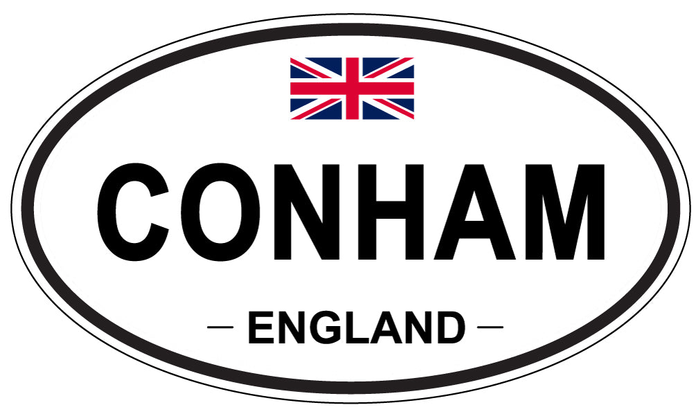CONHAM, ENGLAND - Oval Sticker