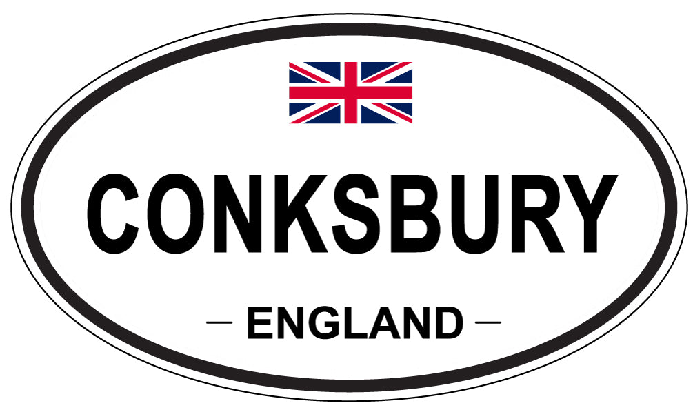 CONKSBURY, ENGLAND - Oval Sticker