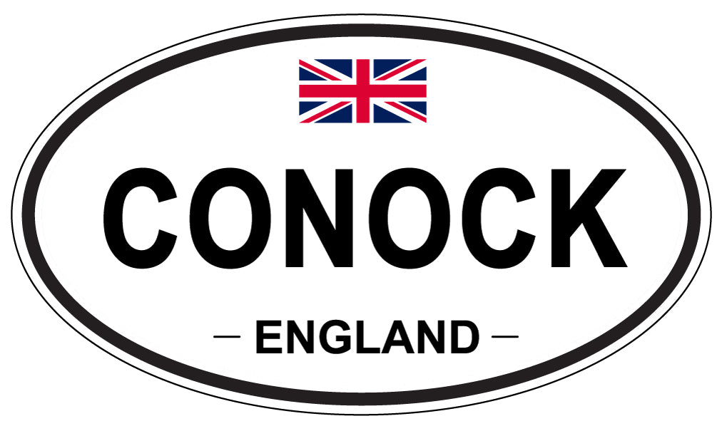 CONOCK, ENGLAND - Oval Sticker