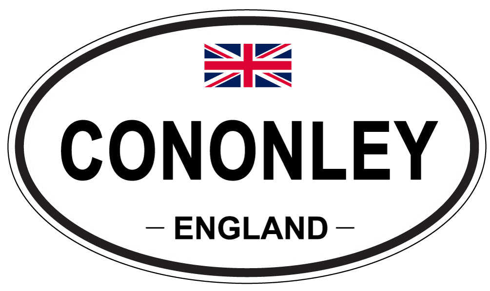 CONONLEY, ENGLAND - Oval Sticker