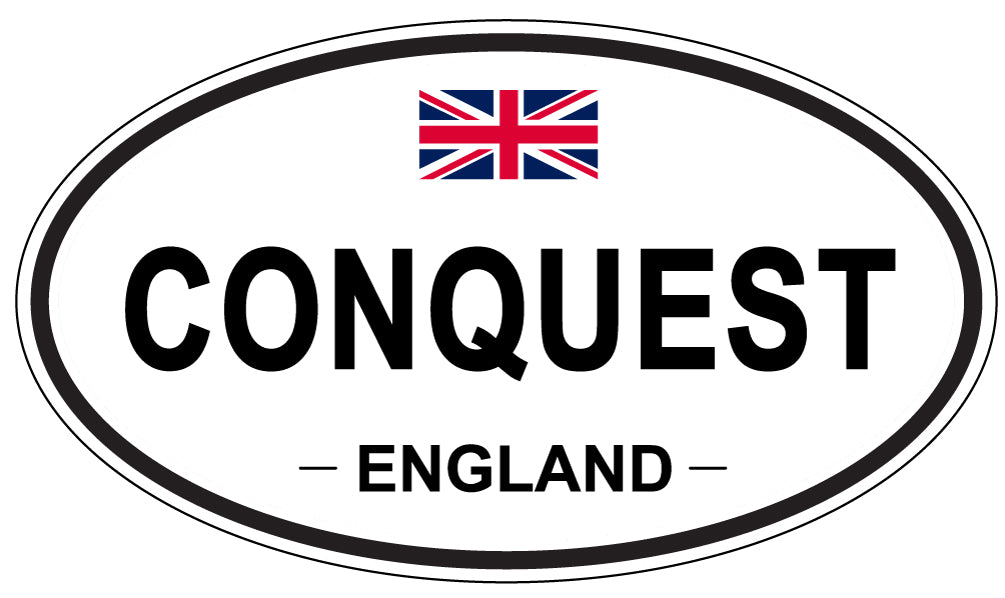 CONQUEST, ENGLAND - Oval Sticker