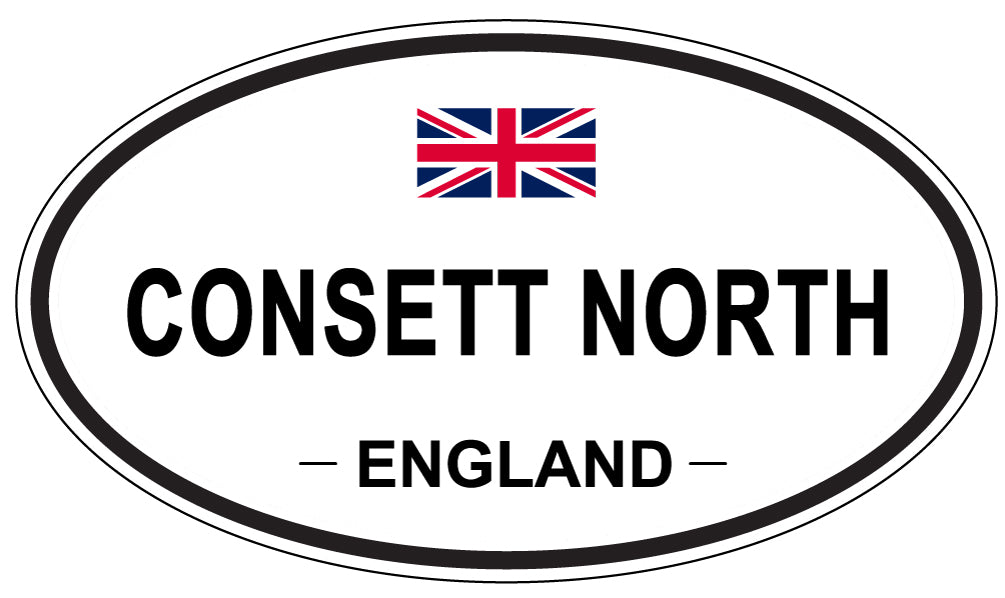 CONSETT NORTH, ENGLAND - Oval Sticker
