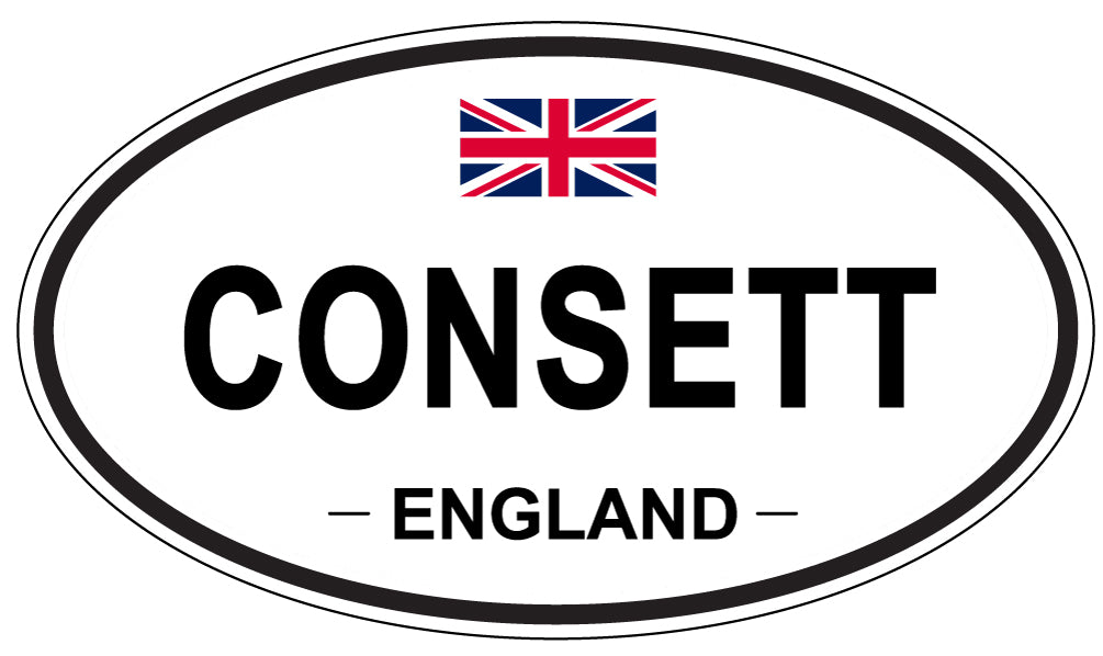 CONSETT, ENGLAND - Oval Sticker