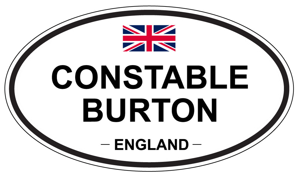 CONSTABLE BURTON, ENGLAND - Oval Sticker