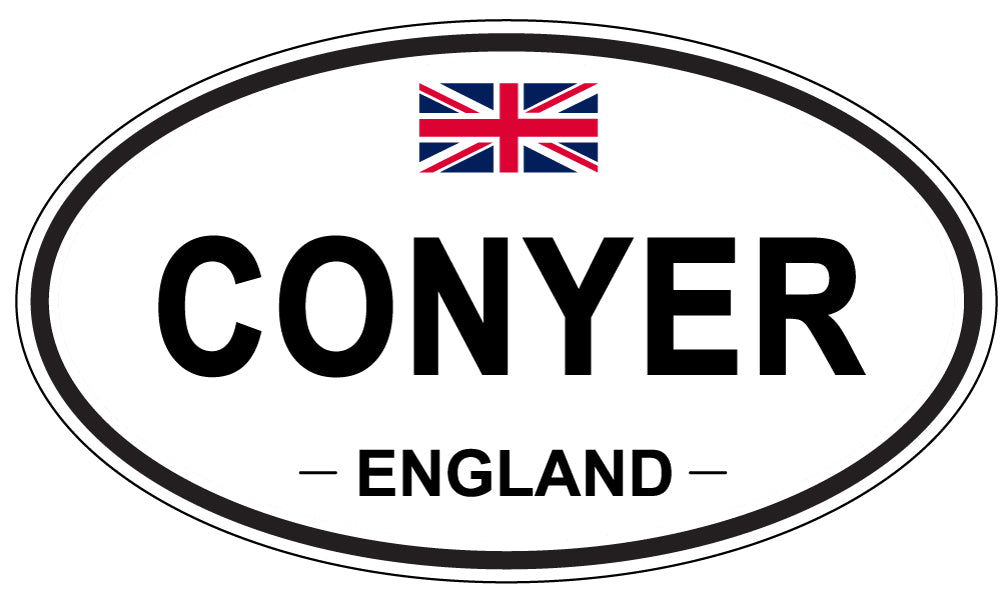 CONYER, ENGLAND - Oval Sticker