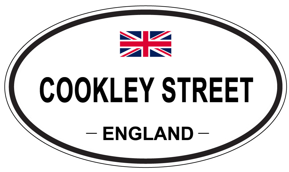 COOKLEY STREET, ENGLAND - Oval Sticker