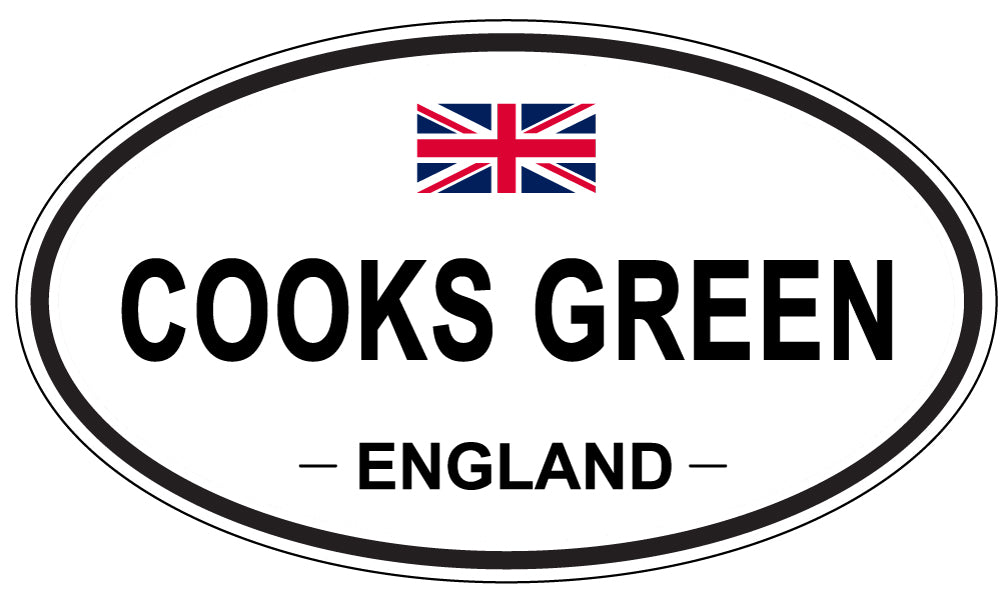 COOKS GREEN, ENGLAND - Oval Sticker