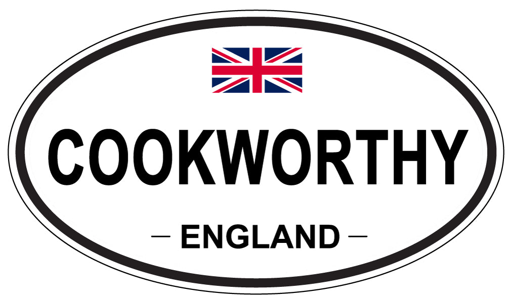 COOKWORTHY, ENGLAND - Oval Sticker
