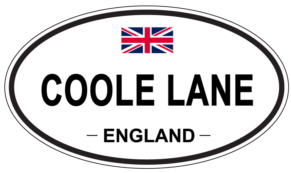 COOLE LANE, ENGLAND - Oval Sticker