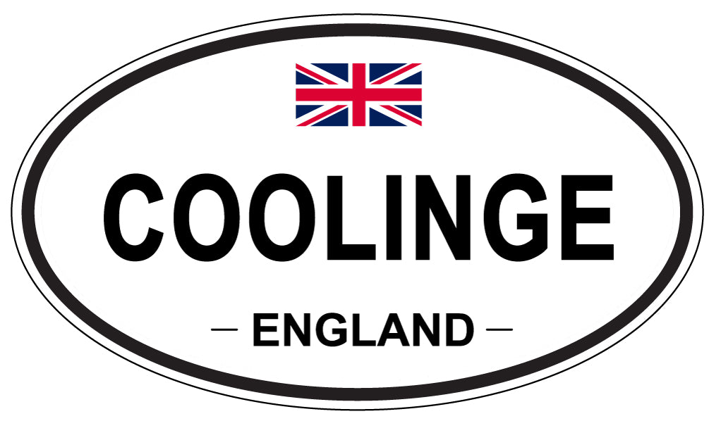 COOLINGE, ENGLAND - Oval Sticker