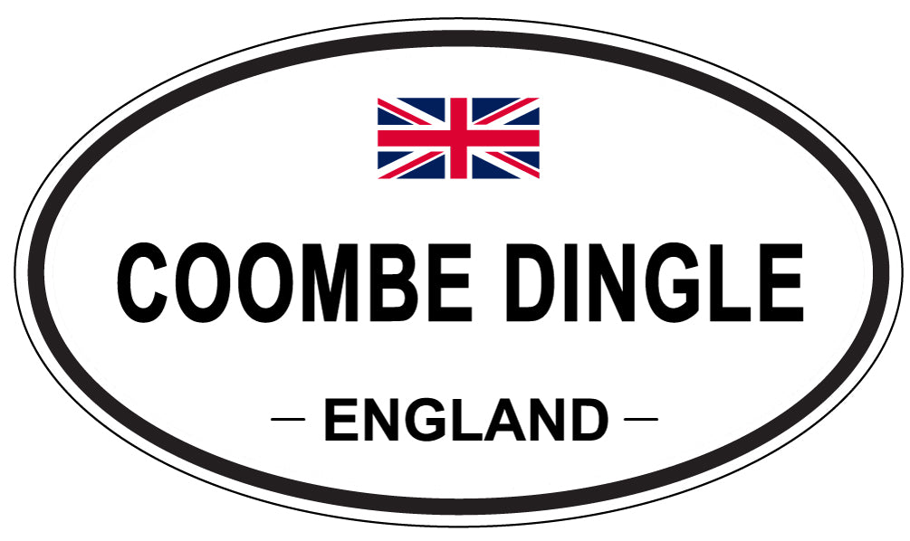 COOMBE DINGLE, ENGLAND - Oval Sticker