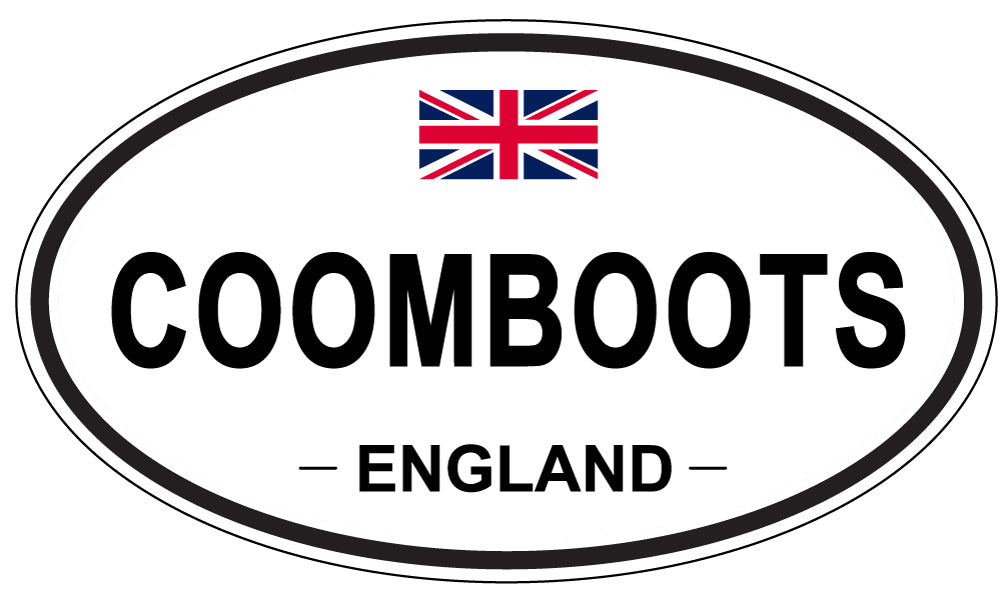 COOMBOOTS, ENGLAND - Oval Sticker