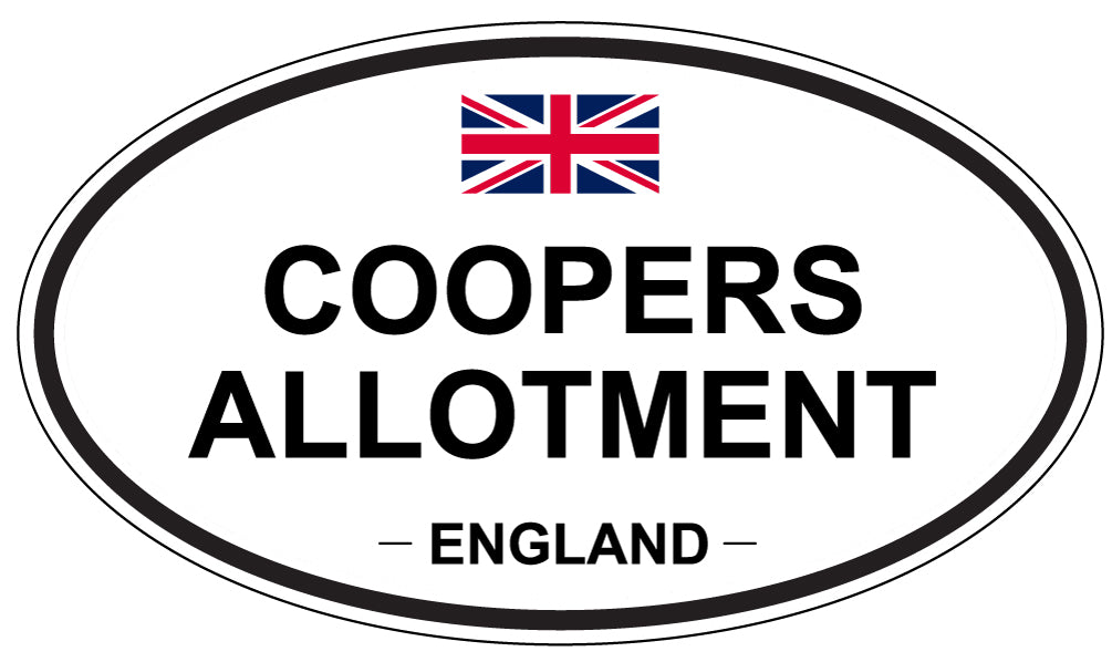COOPERS ALLOTMENT, ENGLAND - Oval Sticker