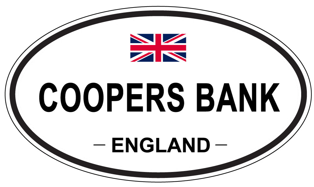 COOPERS BANK, ENGLAND - Oval Sticker