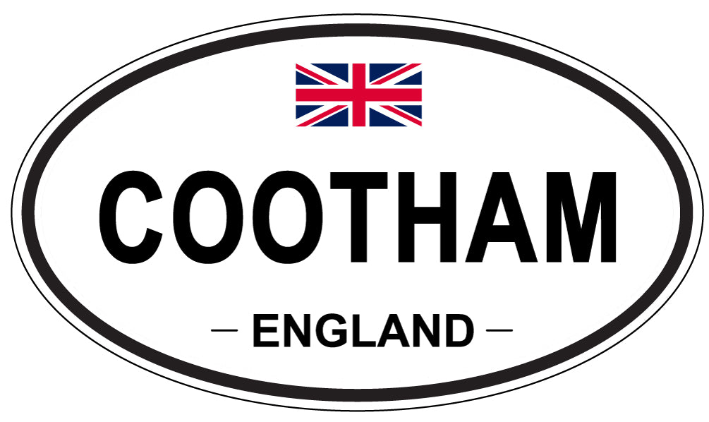 COOTHAM, ENGLAND - Oval Sticker