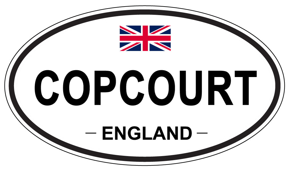 COPCOURT, ENGLAND - Oval Sticker