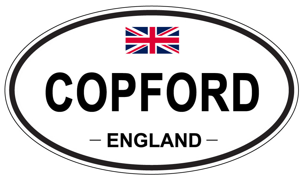 COPFORD, ENGLAND - Oval Sticker
