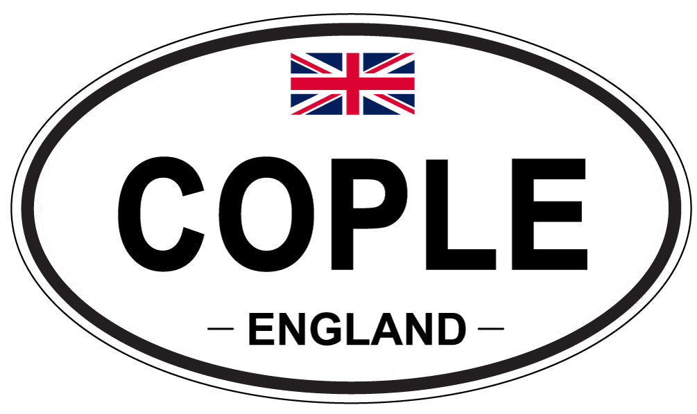 COPLE, ENGLAND - Oval Sticker