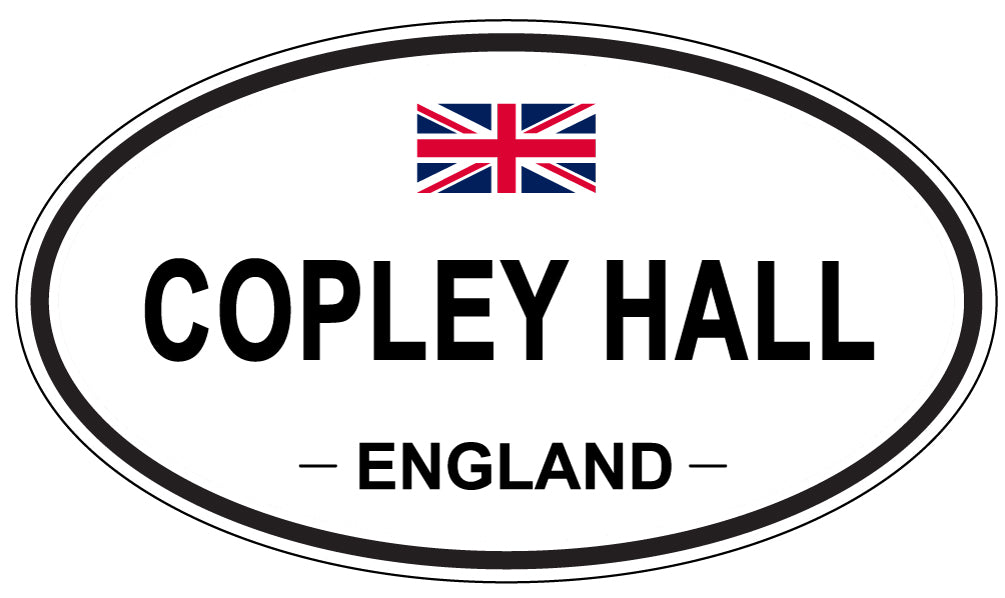 COPLEY HALL, ENGLAND - Oval Sticker