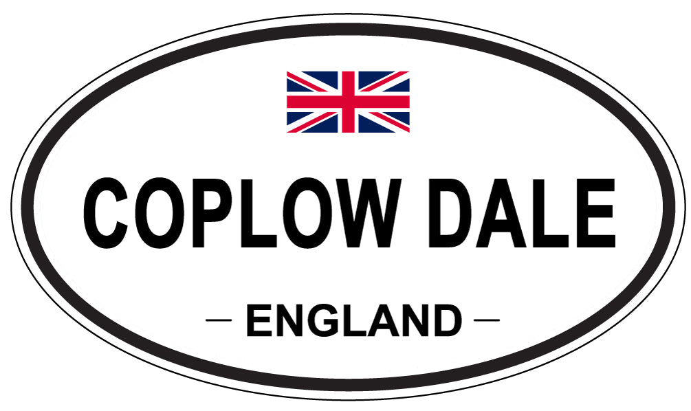 COPLOW DALE, ENGLAND - Oval Sticker