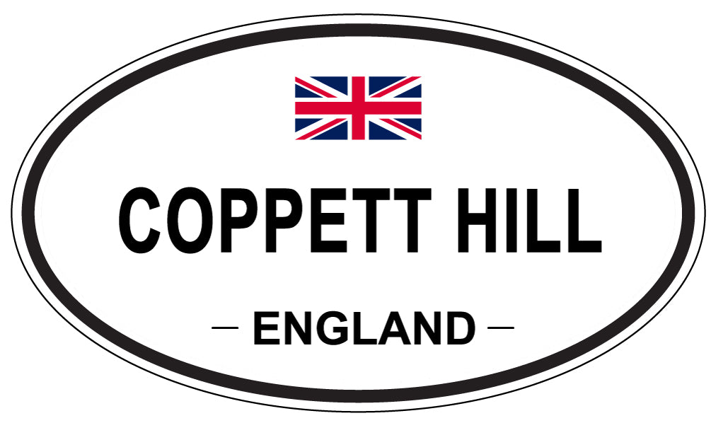 COPPETT HILL, ENGLAND - Oval Sticker