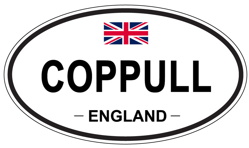 COPPULL, ENGLAND - Oval Sticker