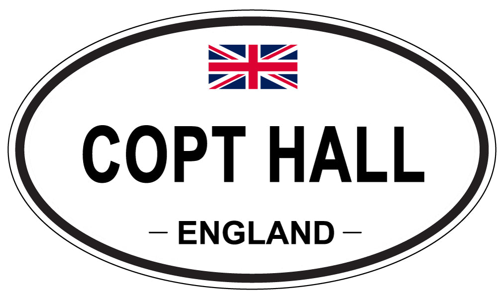 COPT HALL, ENGLAND - Oval Sticker