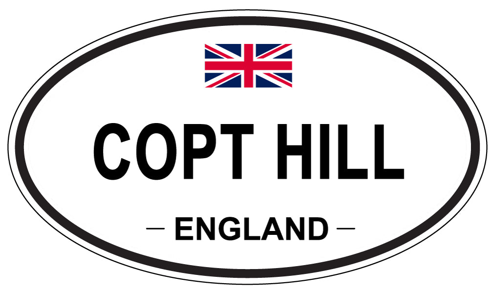 COPT HILL, ENGLAND - Oval Sticker