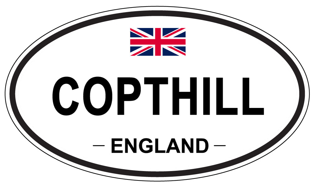 COPTHILL, ENGLAND - Oval Sticker