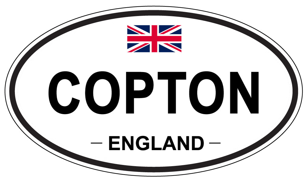 COPTON, ENGLAND - Oval Sticker