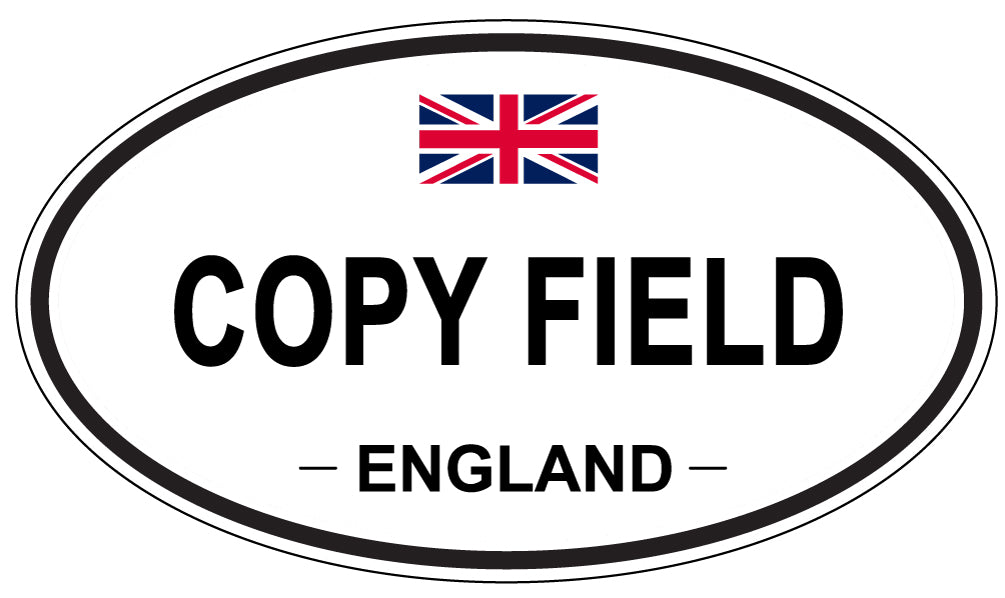 COPY FIELD, ENGLAND - Oval Sticker