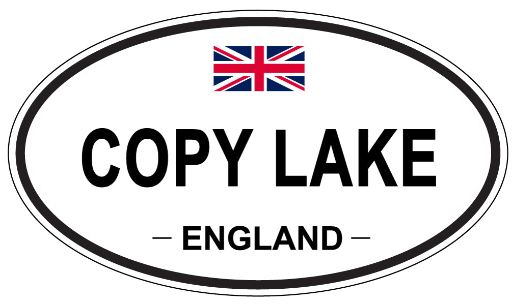 COPY LAKE, ENGLAND - Oval Sticker