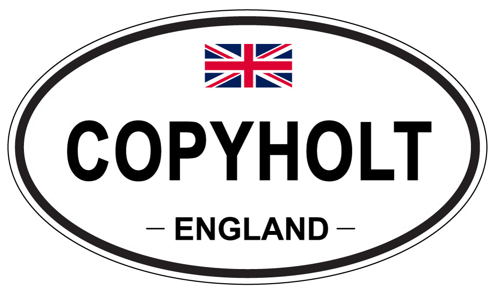 COPYHOLT, ENGLAND - Oval Sticker