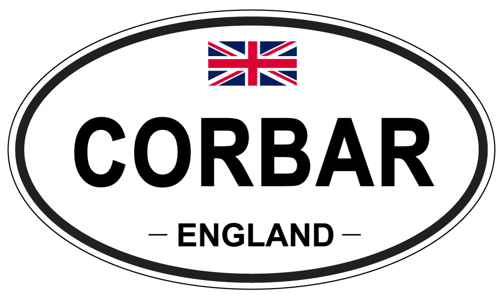 CORBAR, ENGLAND - Oval Sticker