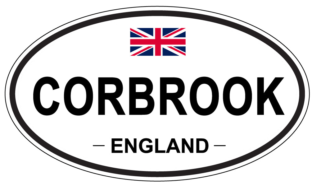 CORBROOK, ENGLAND - Oval Sticker