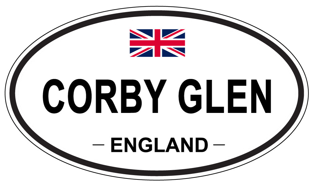CORBY GLEN, ENGLAND - Oval Sticker