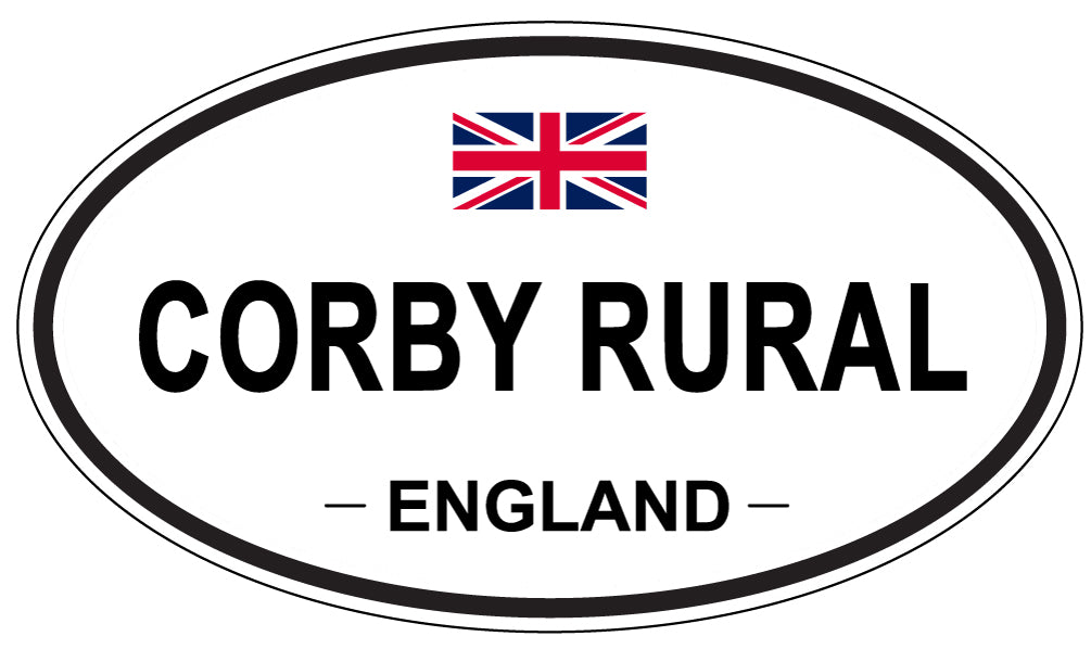 CORBY RURAL, ENGLAND - Oval Sticker