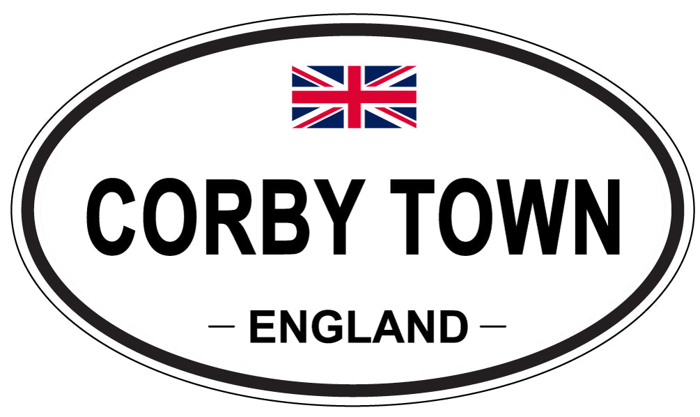 CORBY TOWN, ENGLAND - Oval Sticker