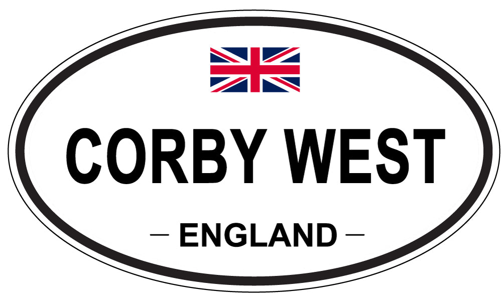 CORBY WEST, ENGLAND - Oval Sticker