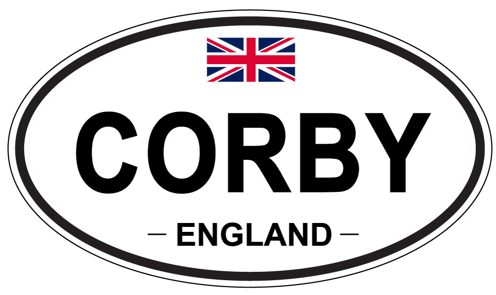 CORBY, ENGLAND - Oval Sticker