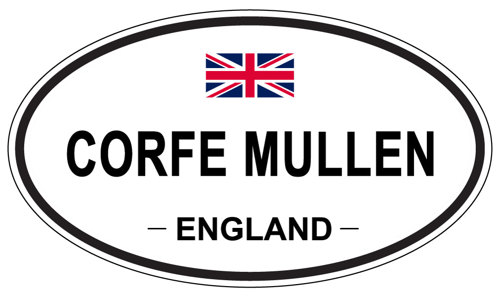 CORFE MULLEN, ENGLAND - Oval Sticker