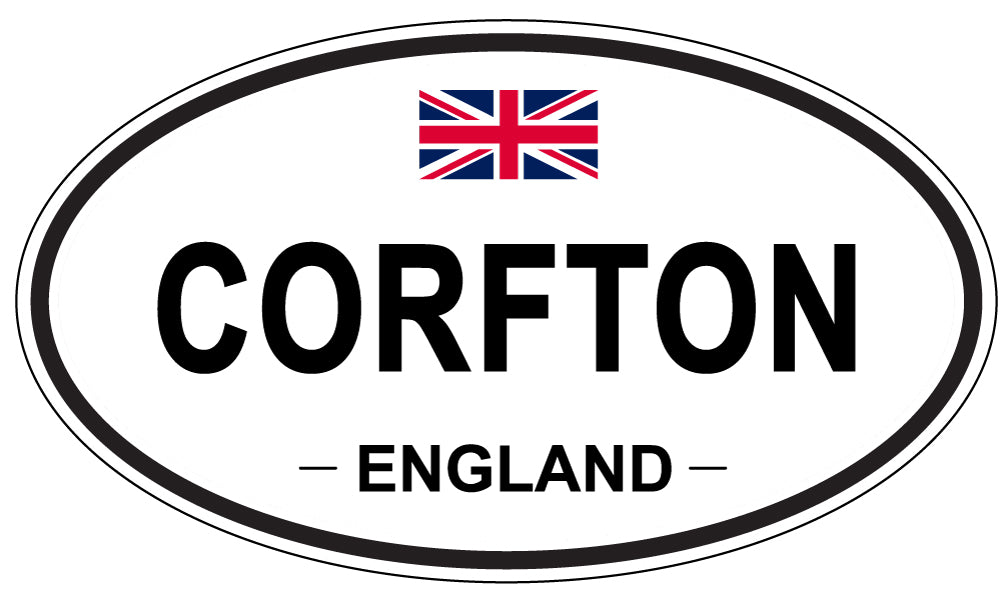 CORFTON, ENGLAND - Oval Sticker