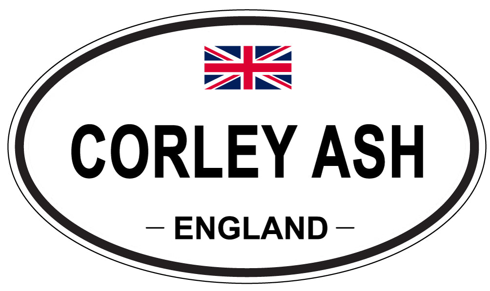 CORLEY ASH, ENGLAND - Oval Sticker