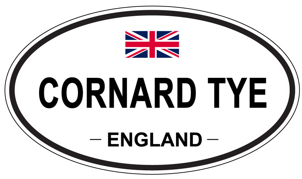 CORNARD TYE, ENGLAND - Oval Sticker