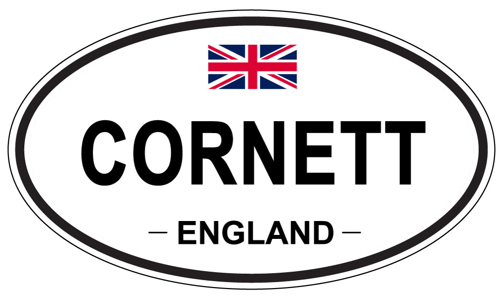 CORNETT, ENGLAND - Oval Sticker