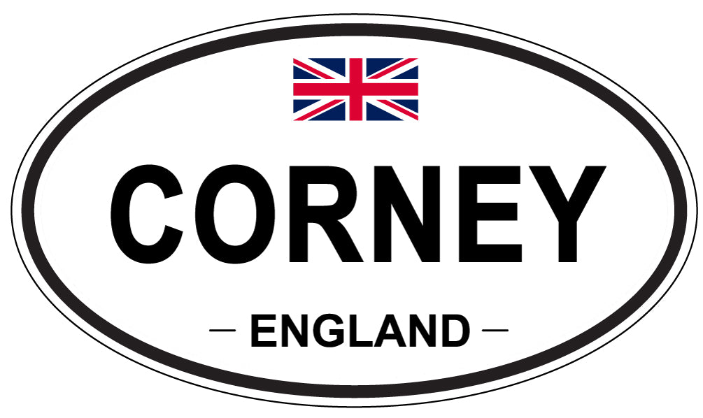 CORNEY, ENGLAND - Oval Sticker