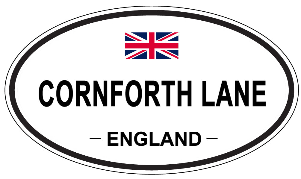 CORNFORTH LANE, ENGLAND - Oval Sticker