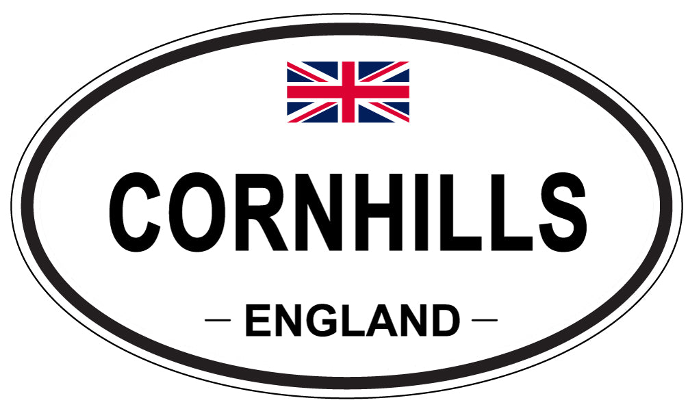 CORNHILLS, ENGLAND - Oval Sticker
